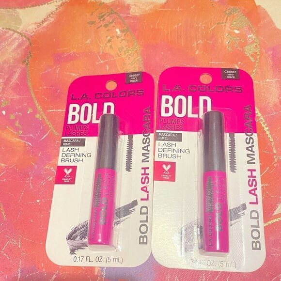 🛍️Set of 2 L.A. Colors Bold  very black lash Defining Brush 0.17FL.OZ.(5mL) 💥 - Picture 1 of 6